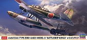 1:72 Сборная модель Японский разведовательный гидросамолет Aichi E13A1 TYPE ZERO (JAKE) MODEL 11 BATTLESHIP KONGO - 02416