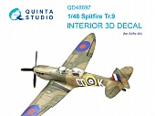 1:48 3D Декаль интерьера кабины Supermarine Spitfire Tr.9 (Airfix) - QD48697