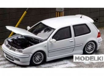 1:64 Volkswagen MK4 with opening hood, white - FH030