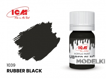 Краска для творчества, 12 мл, цвет Резина черная(Rubber Black) - C1039