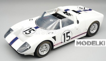 1:18 FORD GT40 Roadster X1 Team Ford France №15 24h Le Mans Maurice Trintignant - Guy Ligier (1965), white - TM18-459C