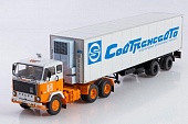 1:43 VOLVO F89 с полуприцепом рефрижератором KlegeFrance Совтрансавто, оранжевый / белый - SSM1559