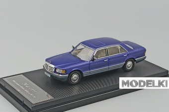 1:64 MERCEDES-BENZ 560SEL W126, blue - MB-W126-BL