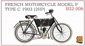 1:32 Сборная модель французский мотоцикл Model P - тип C 1903 - B32-006