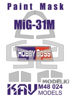 1:48 Маска окрасочная Советский истребитель-перехватчик МиГ-31М (Bobby Boss) - M48 024
