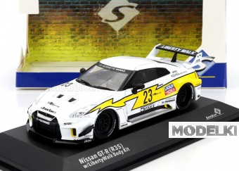 1:43 NISSAN 35gt-rr Lb-silhouette №23 Works Liberty Walk (2020), White Yellow Black - S4311208
