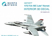 1:72 3D Декаль интерьера кабины F/A-18C late (Academy) - QD72077