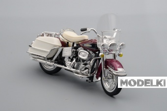 1:18 HARLEY DAVIDSON (1968) FLH Electra Glide, White/Red - 31360-FLH-EG-WR
