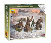 1:72 Сборная модель Советский 82-мм миномёт с расчётом (1941-1943) - 6208