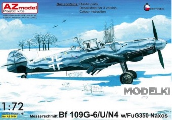 1:72 Сборная модель Самолет Messerschmitt Bf 109G-6/U4/N - AZ7614