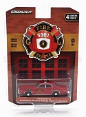 1:64 PLYMOUTH Fury Old Bridge Volunteer Fire Engine (1976), Red - 67050B