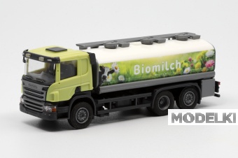 1:87 SCANIA P 6х2 цистерна для перевозки молока, липовый/белый - OLM123