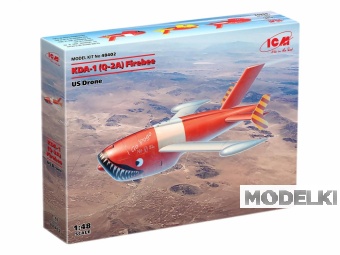 1:48 Сборная модель KDA-1(Q-2A) Firebee, Американский беспилотный самолет - 48402