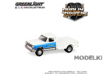 1:64 DODGE RAM W350 Power RAM Dually Flatbed Goodyear, *Dually Drivers Series 17*, white/blue 1981 - 46170B