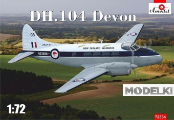 1:72 Сборная модель Британский пассажирский самолет de Havilland DH-104 Devon - 72334