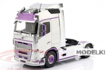 1:24 VOLVO FH Globetrotter XL Sattelzugmaschine (2023), silver / purple - S2400105