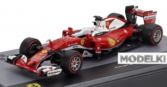 1:43 FERRARI F1 Sf16-h №5 Season (2016) Sebastian Vettel - Con Vetrina - With Showcase, Red White - MX7ALA0011