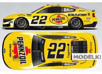 1:64 Ford Mustang #22 Joey Logano *Pennzoil*, yellow 2025 - C222565PENJL