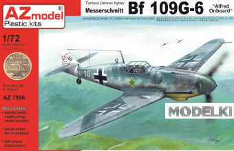 1:72 Сборная модель Самолет Messerschmitt Bf-109G-6 - AZ7596