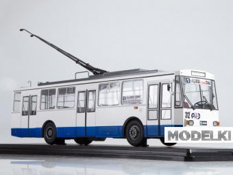 1:43 Троллейбус Skoda-14TR Ростов-на-Дону, белый / синий - SSM4043