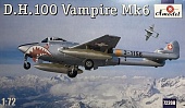 1:72 Сборная модель Британский самолет De Havilland DH.100 Vampire Mk6 - 72208