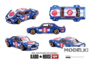 1:64 NISSAN Skyline 2000GT-R (KPGC10) Kaido Works V3 (1969), blue/red/white - MGTKHMG287