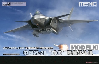 1:48 Сборная модель Китайский многофункциональный истребитель Чэнду J-20 - LS-002