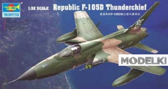 1:32 Сборная модель Американский истребитель-бомбардировщик F-105D 'Thunderchief' - 02201