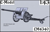 1:43 Сборная модель 107 мм пушка обр. 1910/30 года на металлических колесах - 4340
