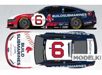 1:64 Ford Mustang #6 Brad Keselowski *BuildSubmarines.com/Red Sox* white/red/blue 2025 - CX62561SOXBW