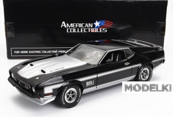 1:18 FORD Mustang Mach 1 351 Ram Air Coupe (1971), Black Silver - 3639