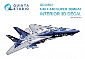 1:48 Декаль интерьера кабины F-14D Super Tomcat (GWH) - QD48593