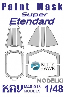 1:48 Маска окрасочная Французский палубный штурмовик Dassault Super-Étendard (Kitty Hawk) - M48 018