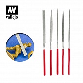 Набор из 5 алмазных напильников / Set of 5 Diamond Files - T03002