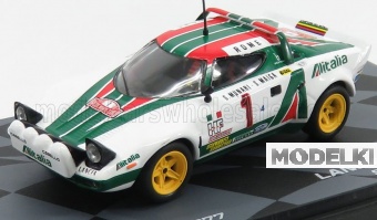 1:43 LANCIA Stratos Hf Alitalia (night Version) N1 Winner Rally Montecarlo (1977) S.Munari - S.Maiga, White Green Red - RMIT003