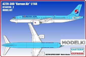 1:144 Сборная модель Авиалайнер А220-300 Korean Air ( Limited Edition ) - 144136-2