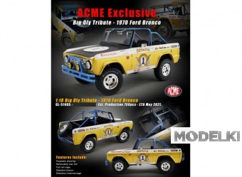 1:18 FORD Bronco Big Oly Tribute (1970), gold / white - acme51405