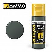Краска акриловая ATOM COLOR Серо-зеленый RLM74 / Graugrün RLM74, 20мл - ATOM20157
