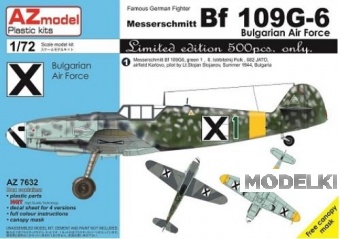 1:72 Сборная модель Самолет Messerschmitt Bf 109G-6 - AZ7632