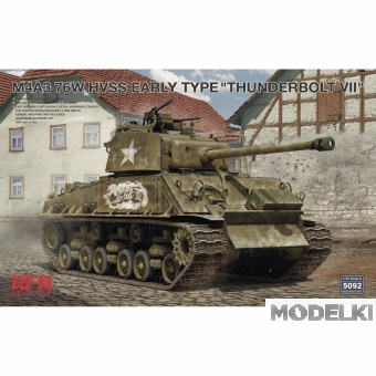 1:35 Сборная модель aмериканский танк Шерман M4A3 76W HVSS ранний тип 'THUNDERBOLT VII' - RM-5092