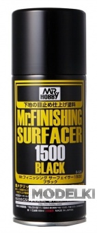 Грунтовка в баллоне Mr.FINISHING SURFACER 1500 BLACK 170мл - B-526