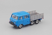 1:43 УАЗ 39094 3-х мост, голубой / серый - 15972bl