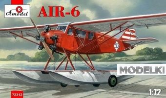 1:72 Сборная модель Советский лёгкий многоцелевой самолёт АИР-6 на поплавковом шасси - 72312
