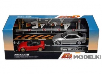 1:64 Initial D Set Vol. 14 Sakamoto Cappuccino EA11R & Nobuhiko Akiyama Altezza SXE10, red / silver - MD64214