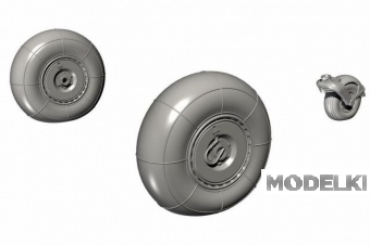 1:48 Junkers Ju-88A-4 and Later/C-6/G - Late Main and Tail Wheels 1/48 for Revell kits - Q48279