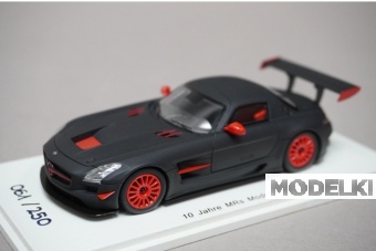1:43 (Б/У) MERCEDES-BENZ SLS AMG GT3 10 Jahre MRs Modellautos, black / red - MRS001-X1