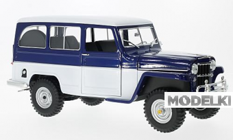 1:18 JEEP Willys Station Wagon (1955), blue/white - 92858bl/we