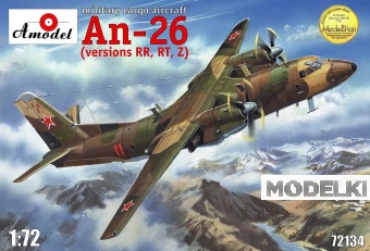 1:72 Сборная модель Советский транспортный самолет Ан-26 (версия РТ, РР&З) - 72134