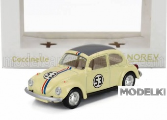 1:43 VOLKSWAGEN Beetle 1303 №53 Racer Herbie (1973), Very Light Yellow - 841005
