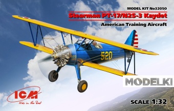 1:32 Сборная модель Stearman PT-17/N2S-3 Kaydet , Американский учебный самолет - 32050